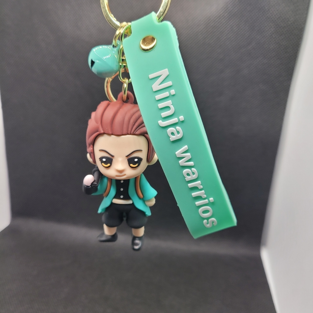 Tanjiro 3D Anime Keychain with Carrying Strap, Demon Slayer